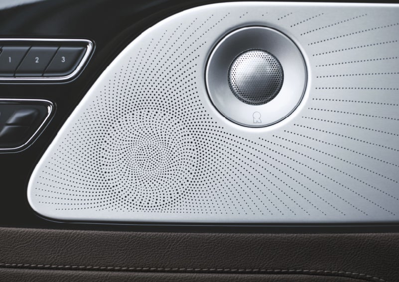 Two speakers of the available audio system are shown in a 2024 Lincoln Aviator® SUV | Lincoln Demo 2 in Wooster OH