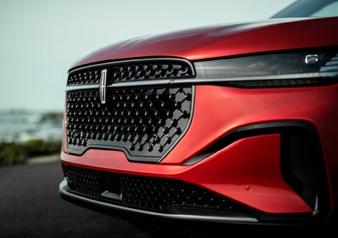 The sleek grille of a 2024 Lincoln Nautilus® SUV with the available Jet Appearance Package makes a bold statement. | Lincoln Demo 2 in Wooster OH